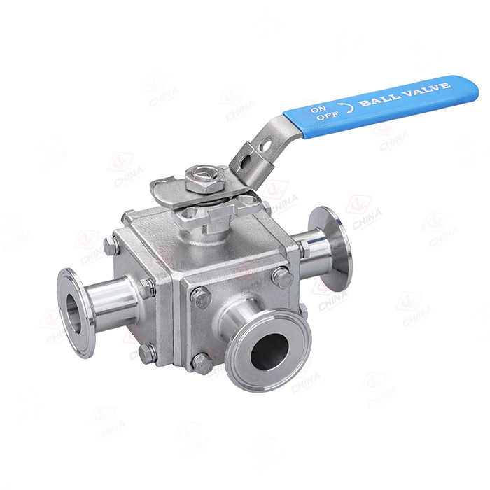 四方三通快装球阀